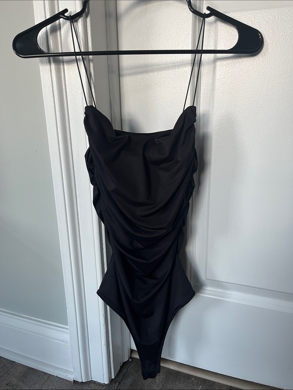 HM Black Ruched Bodysuit